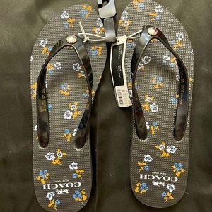 NWT COACH flip flops